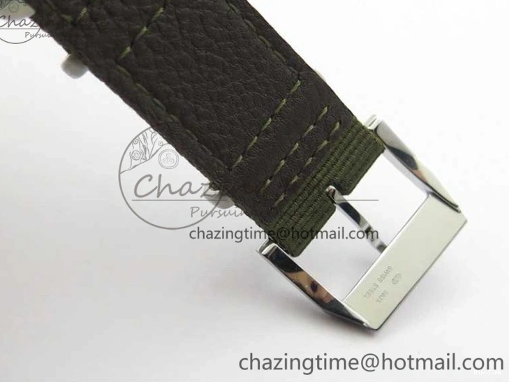 MIROTIME 0207 Fashionable Pilot IW326801 SS MK 1:1 Best Edition Black Dial on Green Nylon Strap MIYOTA 7122
